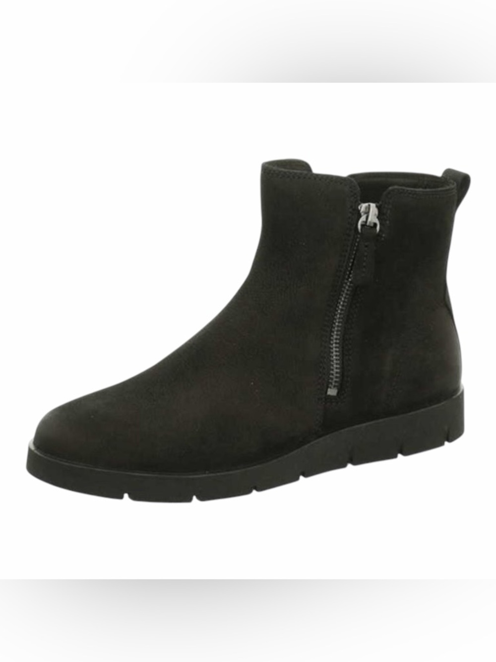 Ecco Bella Women's Black Suede Side-Zip Ankle Boots
